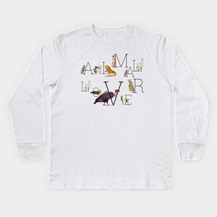 Animal lover Kids Long Sleeve T-Shirt